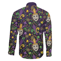 Mardi Gras Carnival Night Family Matching Mermaid Dress and Hawaiian Shirt Jester Mask Fantasy