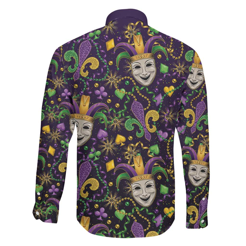 Mardi Gras Carnival Night Family Matching Tank Maxi Dress and Hawaiian Shirt Jester Mask Fantasy