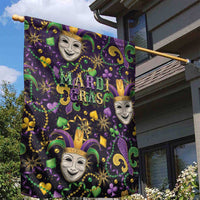 Mardi Gras Carnival Night Garden Flag Jester Mask Fantasy