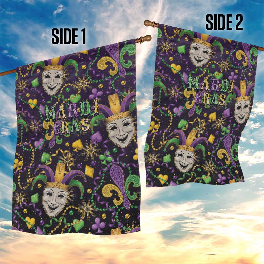 Mardi Gras Carnival Night Garden Flag Jester Mask Fantasy