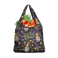 Mardi Gras Carnival Night Grocery Bag Jester Mask Fantasy