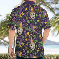 Mardi Gras Carnival Night Hawaiian Shirt Jester Mask Fantasy