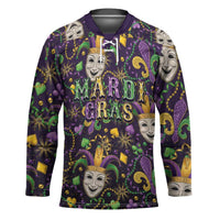 Mardi Gras Carnival Night Hockey Jersey Jester Mask Fantasy
