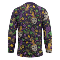Mardi Gras Carnival Night Hockey Jersey Jester Mask Fantasy