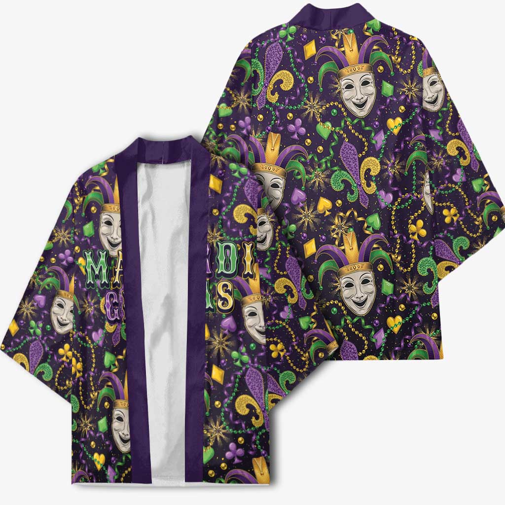 Mardi Gras Carnival Night Kimono Jester Mask Fantasy