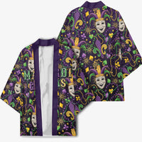 Mardi Gras Carnival Night Kimono Jester Mask Fantasy