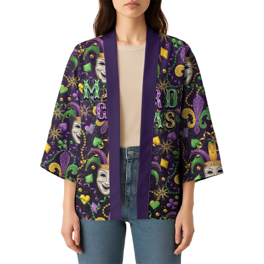 Mardi Gras Carnival Night Kimono Jester Mask Fantasy