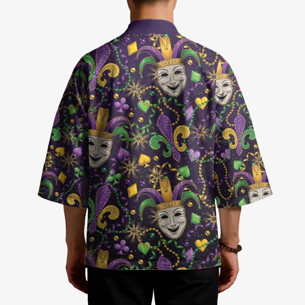 Mardi Gras Carnival Night Kimono Jester Mask Fantasy
