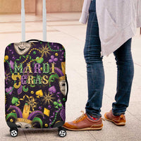 Mardi Gras Carnival Night Luggage Cover Jester Mask Fantasy