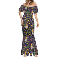 Mardi Gras Carnival Night Mermaid Dress Jester Mask Fantasy