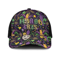 Mardi Gras Carnival Night Mesh Trucker Cap Jester Mask Fantasy