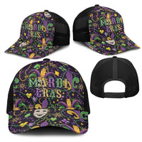 Mardi Gras Carnival Night Mesh Trucker Cap Jester Mask Fantasy