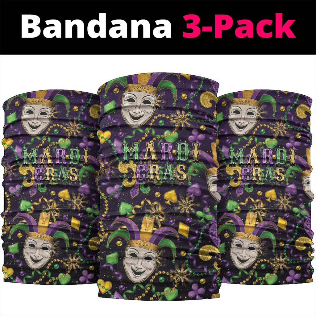 Mardi Gras Carnival Night Neck Gaiter Jester Mask Fantasy
