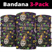 Mardi Gras Carnival Night Neck Gaiter Jester Mask Fantasy