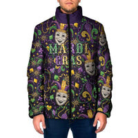 Mardi Gras Carnival Night Padded Jacket Jester Mask Fantasy
