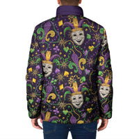 Mardi Gras Carnival Night Padded Jacket Jester Mask Fantasy