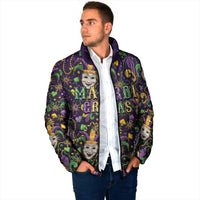 Mardi Gras Carnival Night Padded Jacket Jester Mask Fantasy