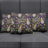Mardi Gras Carnival Night Pillow Cover Jester Mask Fantasy