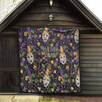 Mardi Gras Carnival Night Quilt Jester Mask Fantasy