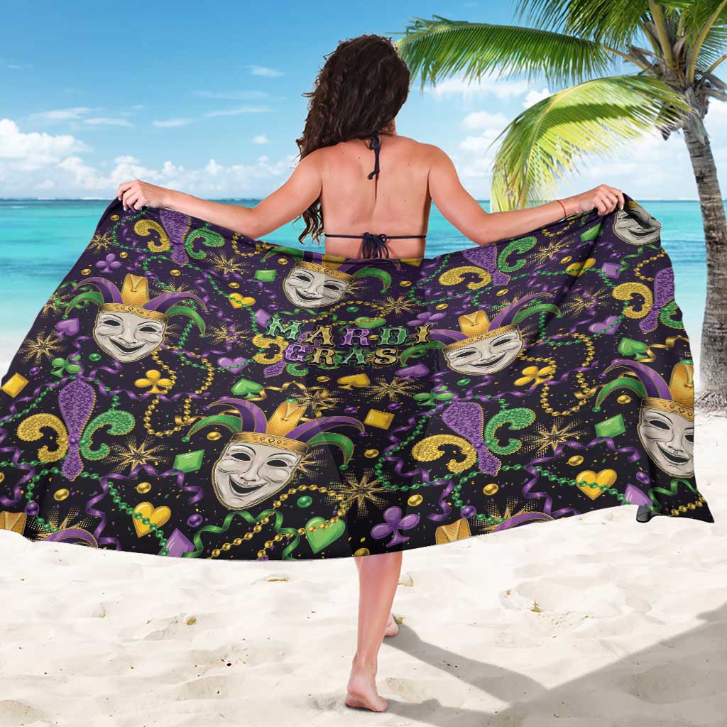 Mardi Gras Carnival Night Sarong Jester Mask Fantasy