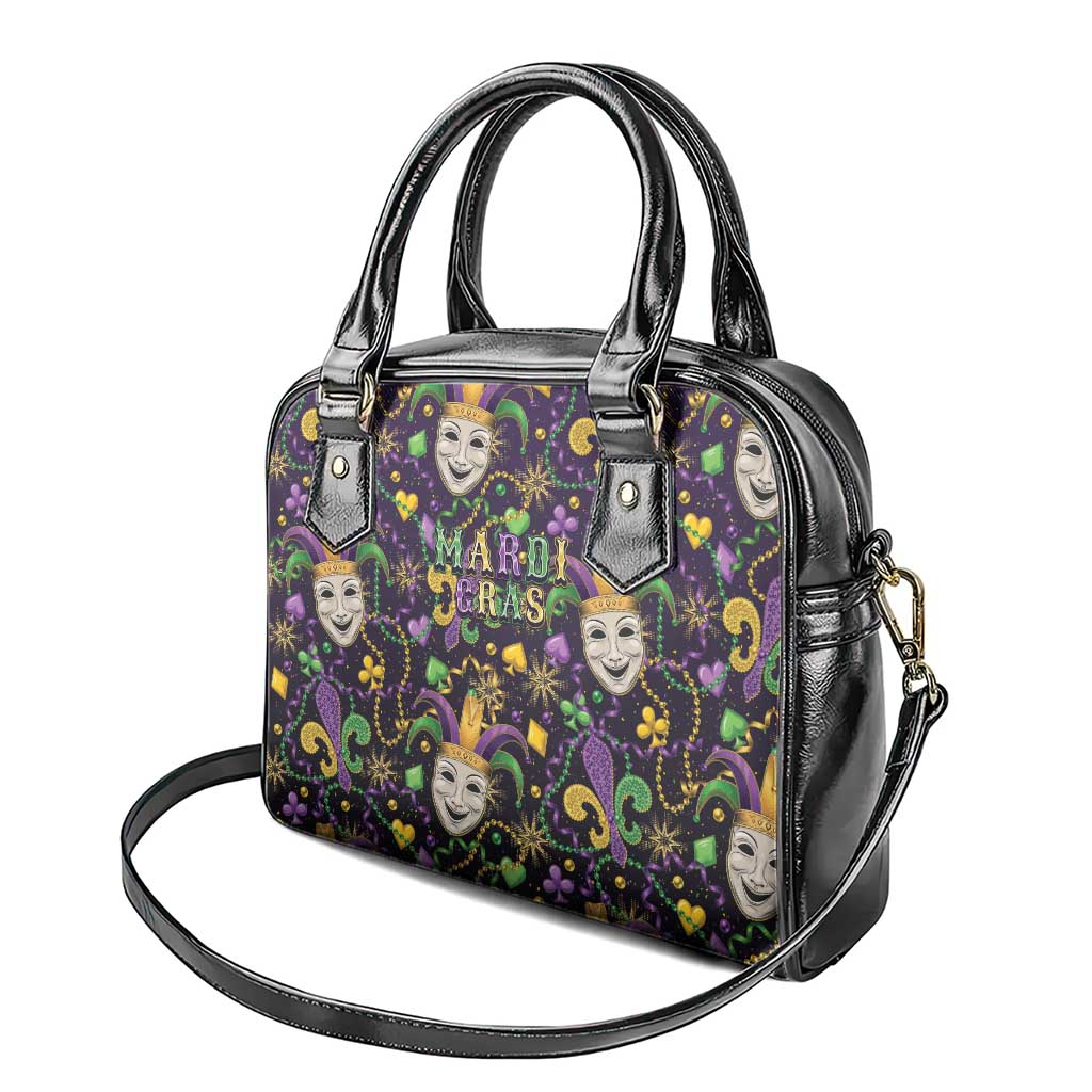 Mardi Gras Carnival Night Shoulder Handbag Jester Mask Fantasy