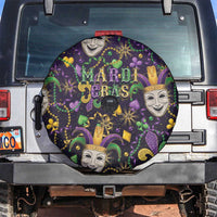 Mardi Gras Carnival Night Spare Tire Cover Jester Mask Fantasy