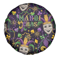 Mardi Gras Carnival Night Spare Tire Cover Jester Mask Fantasy