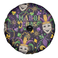 Mardi Gras Carnival Night Spare Tire Cover Jester Mask Fantasy