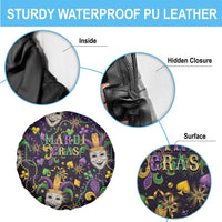 Mardi Gras Carnival Night Spare Tire Cover Jester Mask Fantasy