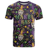 Mardi Gras Carnival Night T Shirt Jester Mask Fantasy