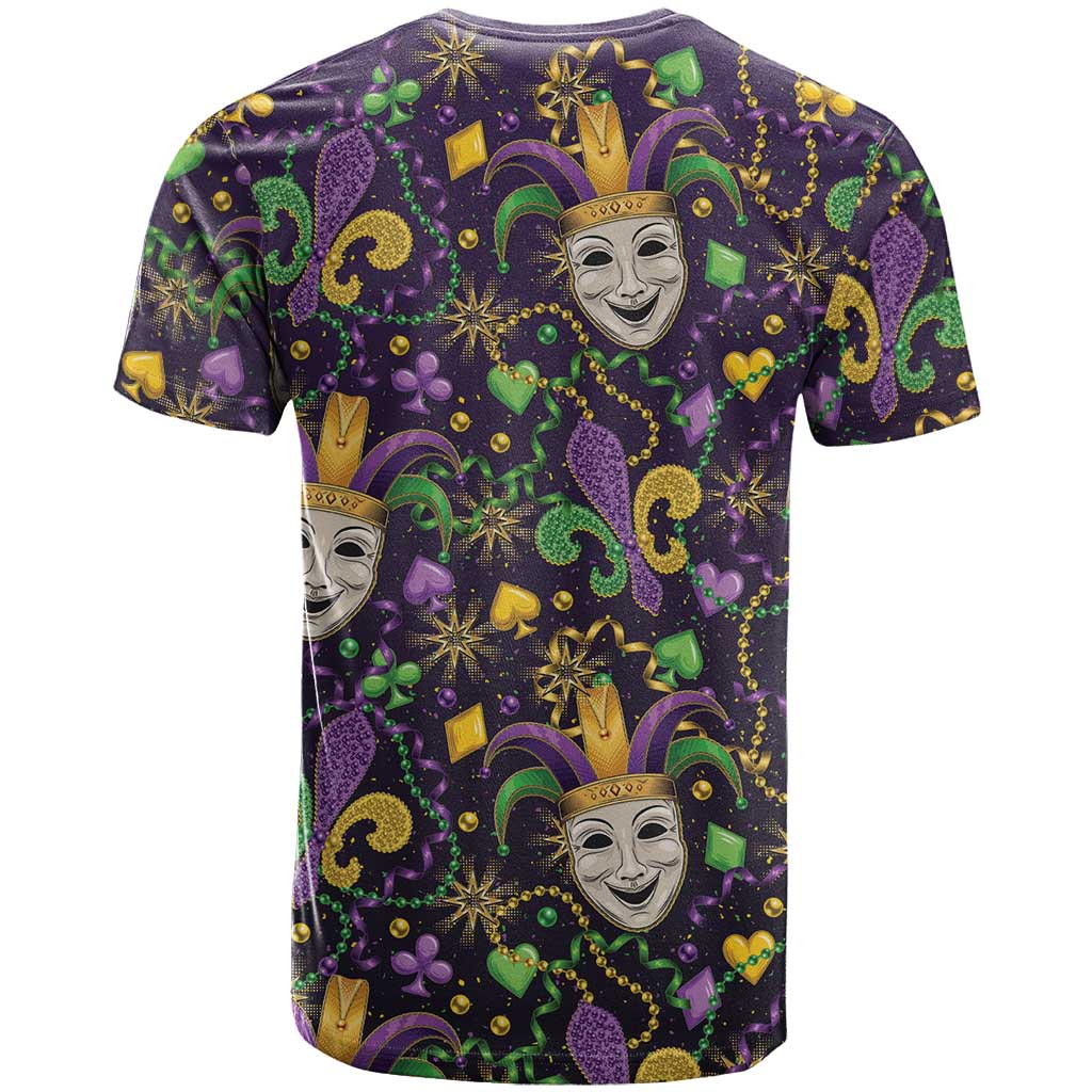 Mardi Gras Carnival Night T Shirt Jester Mask Fantasy