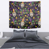 Mardi Gras Carnival Night Tapestry Jester Mask Fantasy