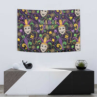 Mardi Gras Carnival Night Tapestry Jester Mask Fantasy