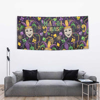 Mardi Gras Carnival Night Tapestry Jester Mask Fantasy