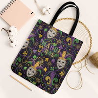 Mardi Gras Carnival Night Tote Bag Jester Mask Fantasy