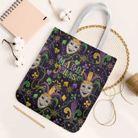 Mardi Gras Carnival Night Tote Bag Jester Mask Fantasy