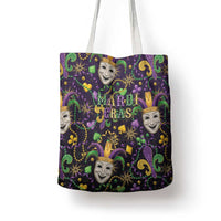 Mardi Gras Carnival Night Tote Bag Jester Mask Fantasy