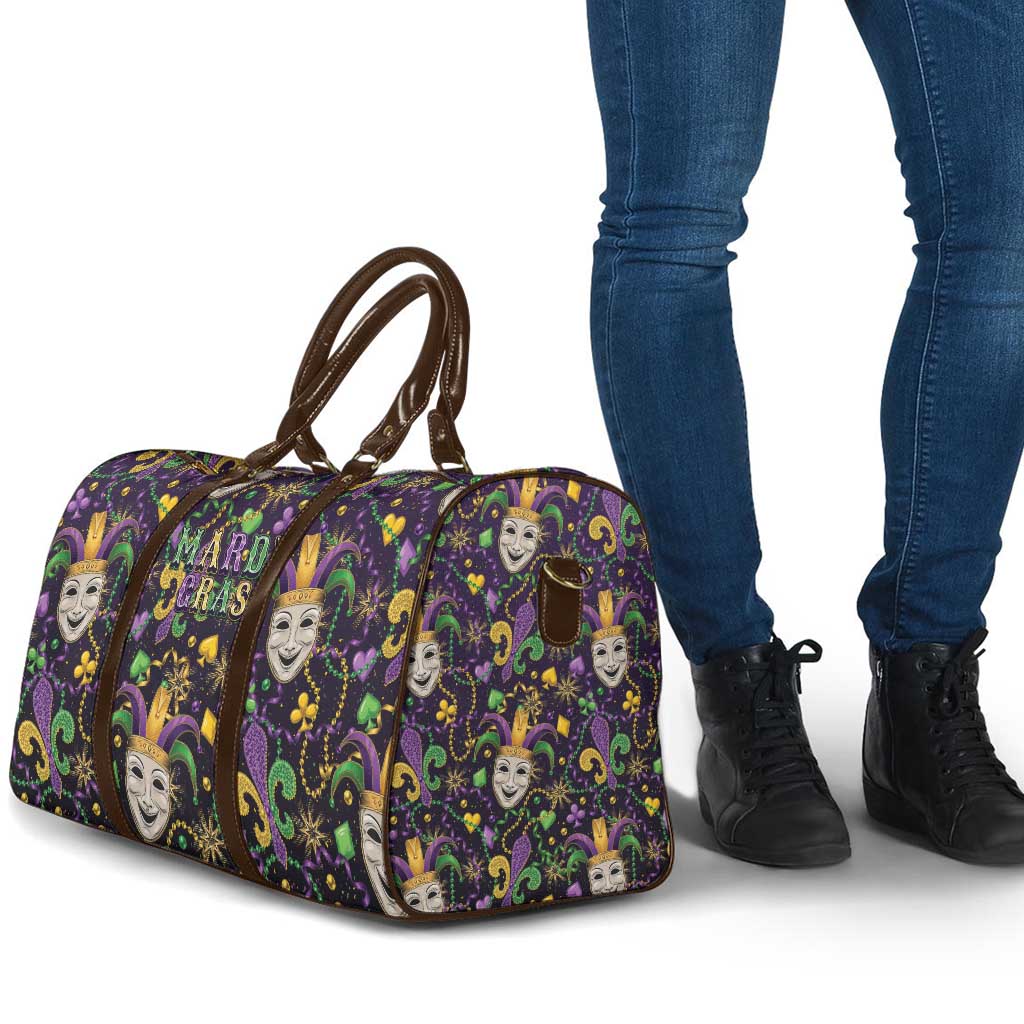 Mardi Gras Carnival Night Travel Bag Jester Mask Fantasy