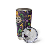 Mardi Gras Carnival Night Tumbler Cup Jester Mask Fantasy