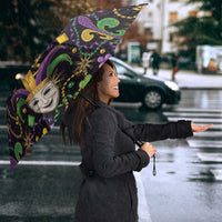 Mardi Gras Carnival Night Umbrella Jester Mask Fantasy