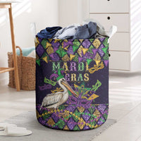Mardi Gras Pelican Laundry Basket Let the Good Times Roll