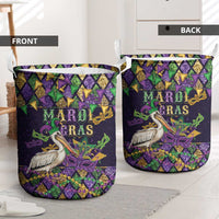 Mardi Gras Pelican Laundry Basket Let the Good Times Roll