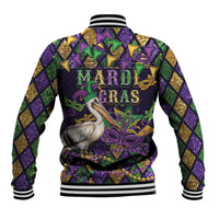 Mardi Gras Pelican Baseball Jacket Let the Good Times Roll