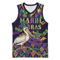 Mardi Gras Pelican Basketball Jersey Let the Good Times Roll