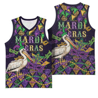 Mardi Gras Pelican Basketball Jersey Let the Good Times Roll