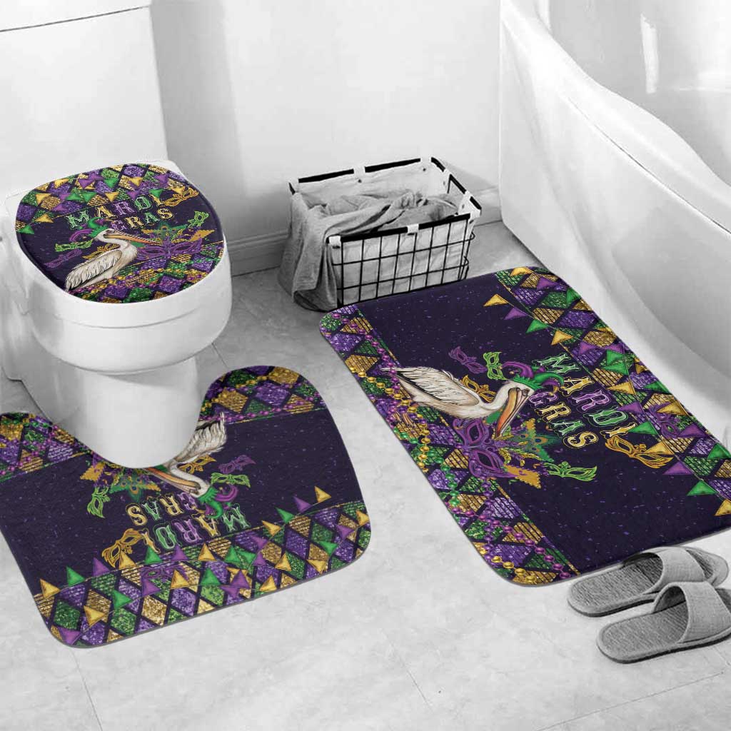 Mardi Gras Pelican Bathroom Set Let the Good Times Roll