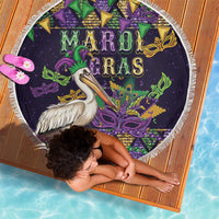 Mardi Gras Pelican Beach Blanket Let the Good Times Roll