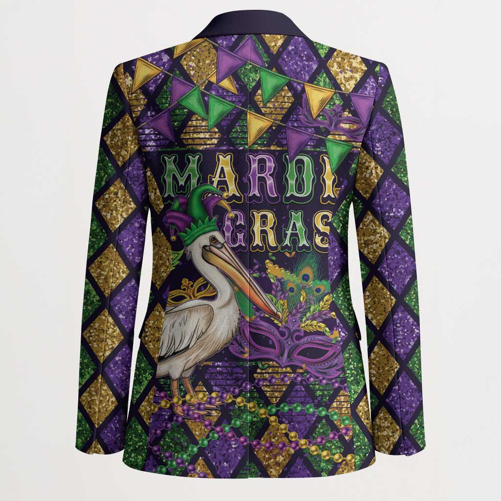 Mardi Gras Pelican Blazer Let the Good Times Roll