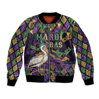 Mardi Gras Pelican Bomber Jacket Let the Good Times Roll