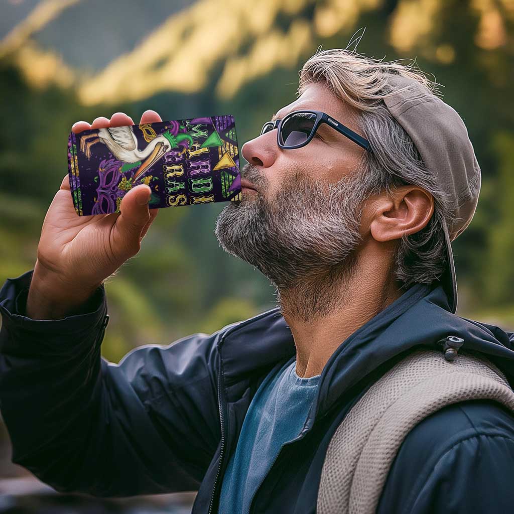 Mardi Gras Pelican 4 in 1 Can Cooler Tumbler Let the Good Times Roll